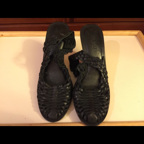 Michael Kors Shoes - Michael Kors all leather with wood heels.